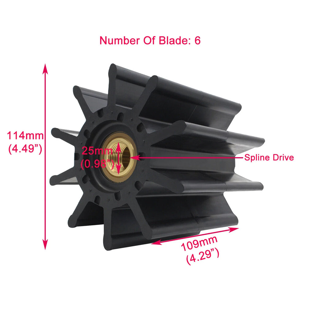 Marine Impeller Kit for Sherwood (22000K, G2201, G22011-01, G22012X, 2127264, CEF 500179)