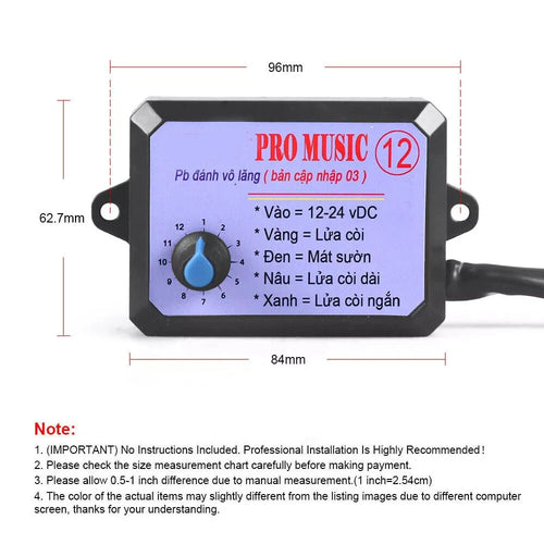 12V-24V 12 Sound Musical Horn Controller for Motorcycle Car Truck Boat