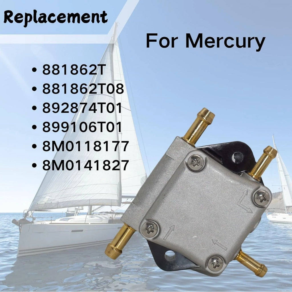 Fuel Pump 8M0141827 for Mercury Outboard 30HP 40HP 50HP 60HP