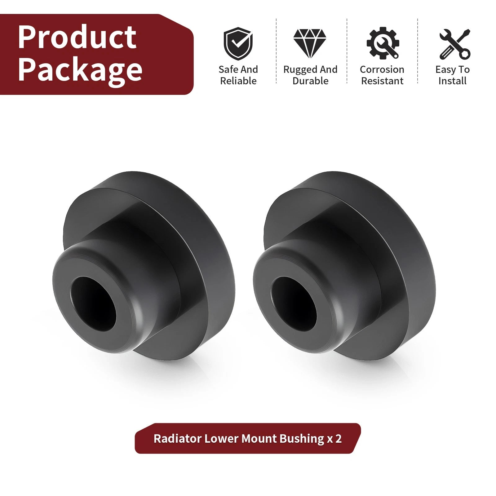2X Radiator Mount Bushing 5410584 5413510 for Polaris Sportsman 500 (2000–2002)