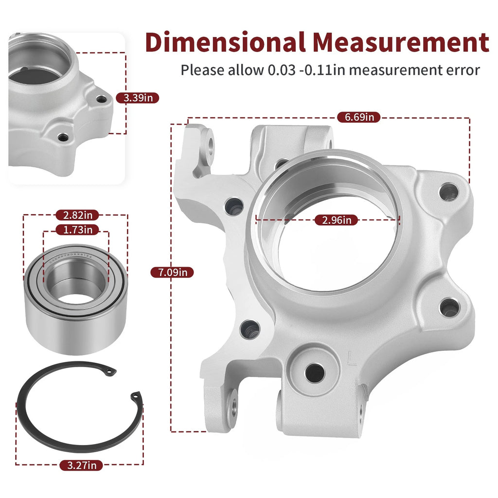 Left Rear Knuckle Carrier w/ Bearing 5138415 for Polaris RZR XP 1000 (2014–2017)