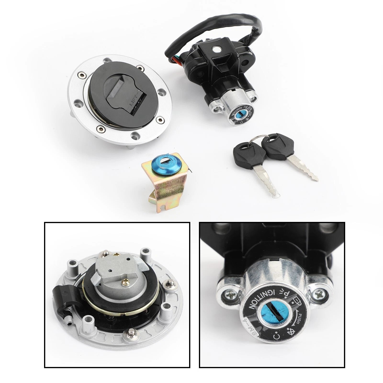 Ignition Switch Fuel Gas Cap Lock Keys for Suzuki V-Strom DL650 DL1000 (2002–2012)