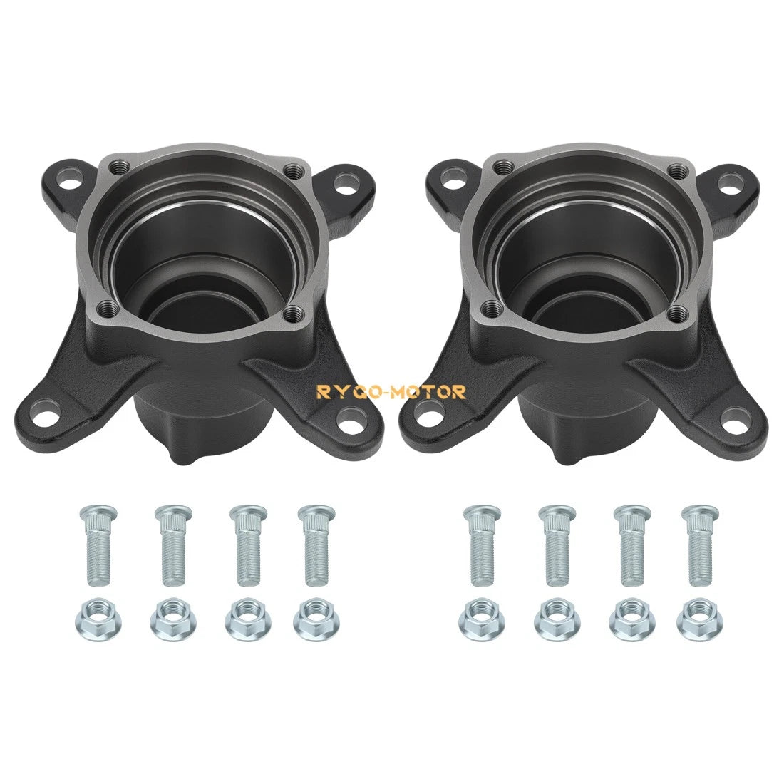 2X Front Wheel Hubs w/Studs for Polaris Magnum 500, 425, 325, Scrambler 400, 500