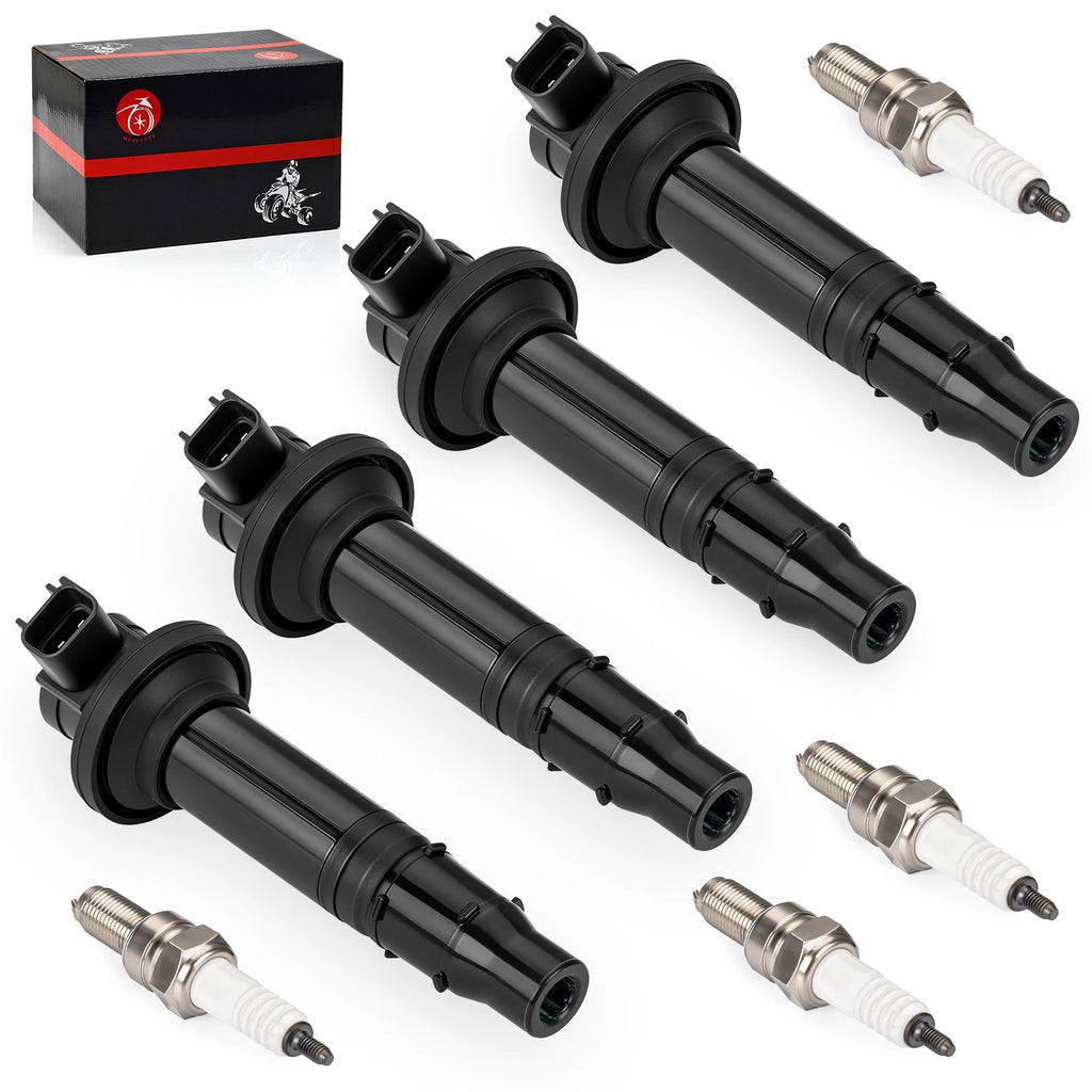 Set of 4 Ignition Coils w/ Spark Plug for Yamaha YZF R6/YZF R6S (1999–2002)