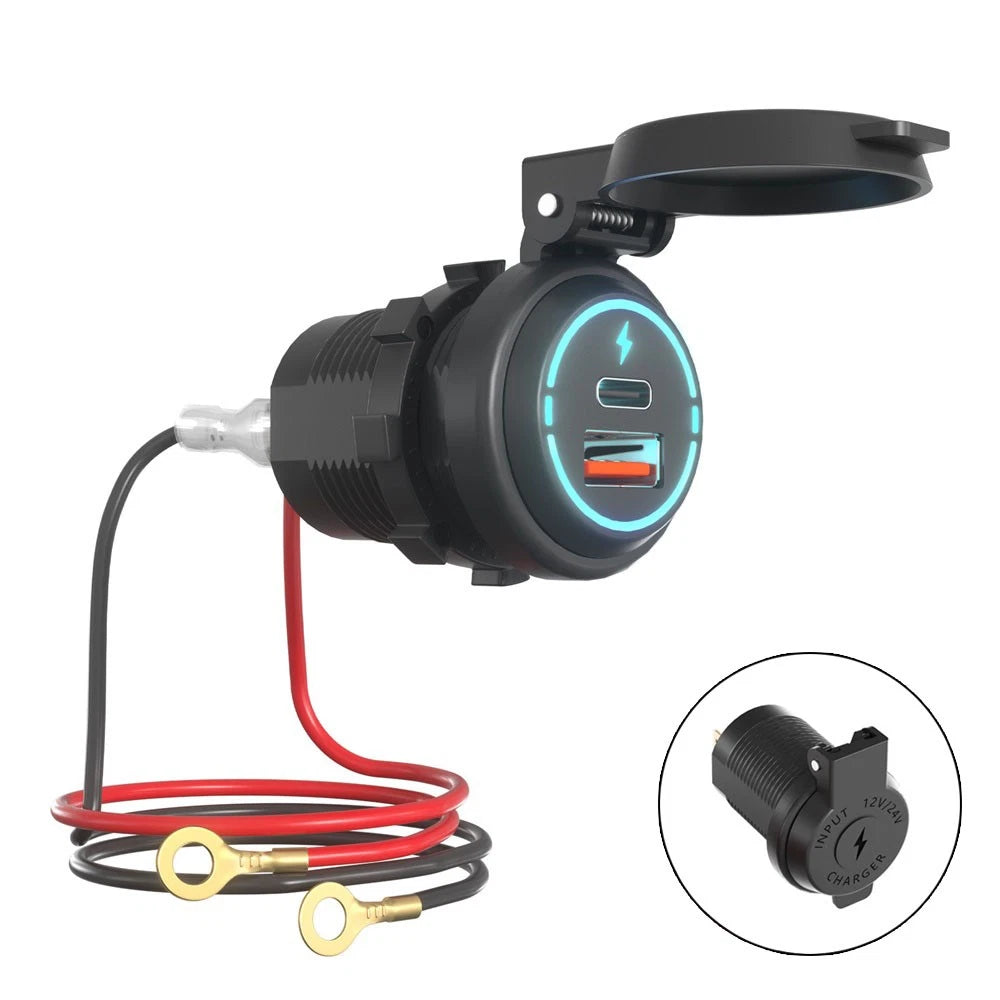 Dual USB Type-C Fast Charger for Universal Vehicles