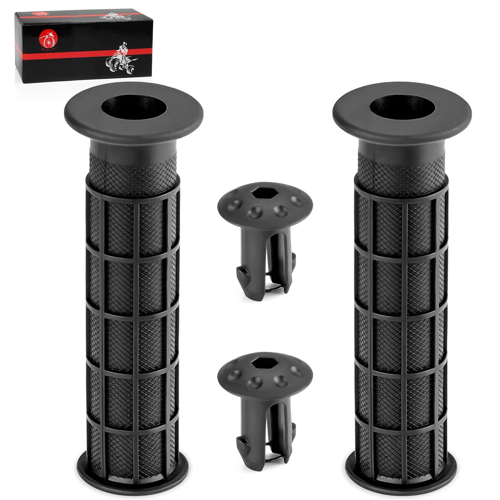 Handlebar Grips w/Grip Ends for Honda TRX250X (2009–2024) / Sportrax 250 TRX250EX (2008)