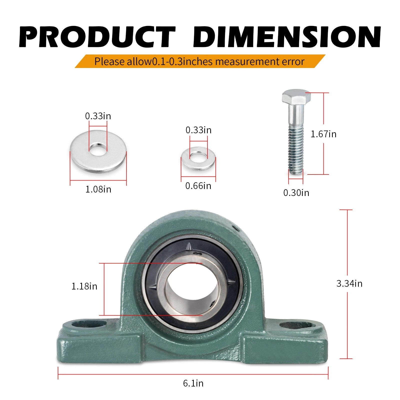 Driveshaft Carrier Support Bearing for Polaris Ranger 500 800 Crew (2011–2014)