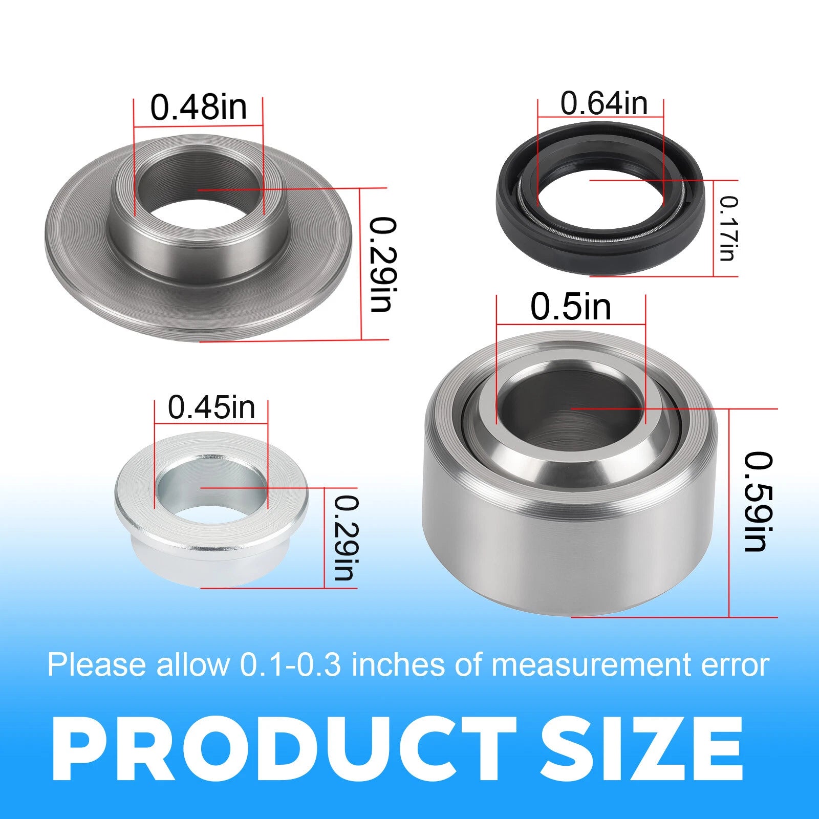 Rear Shock Bushing Bearing Rebuild Kit for Yamaha Banshee 350 (1987–2006)