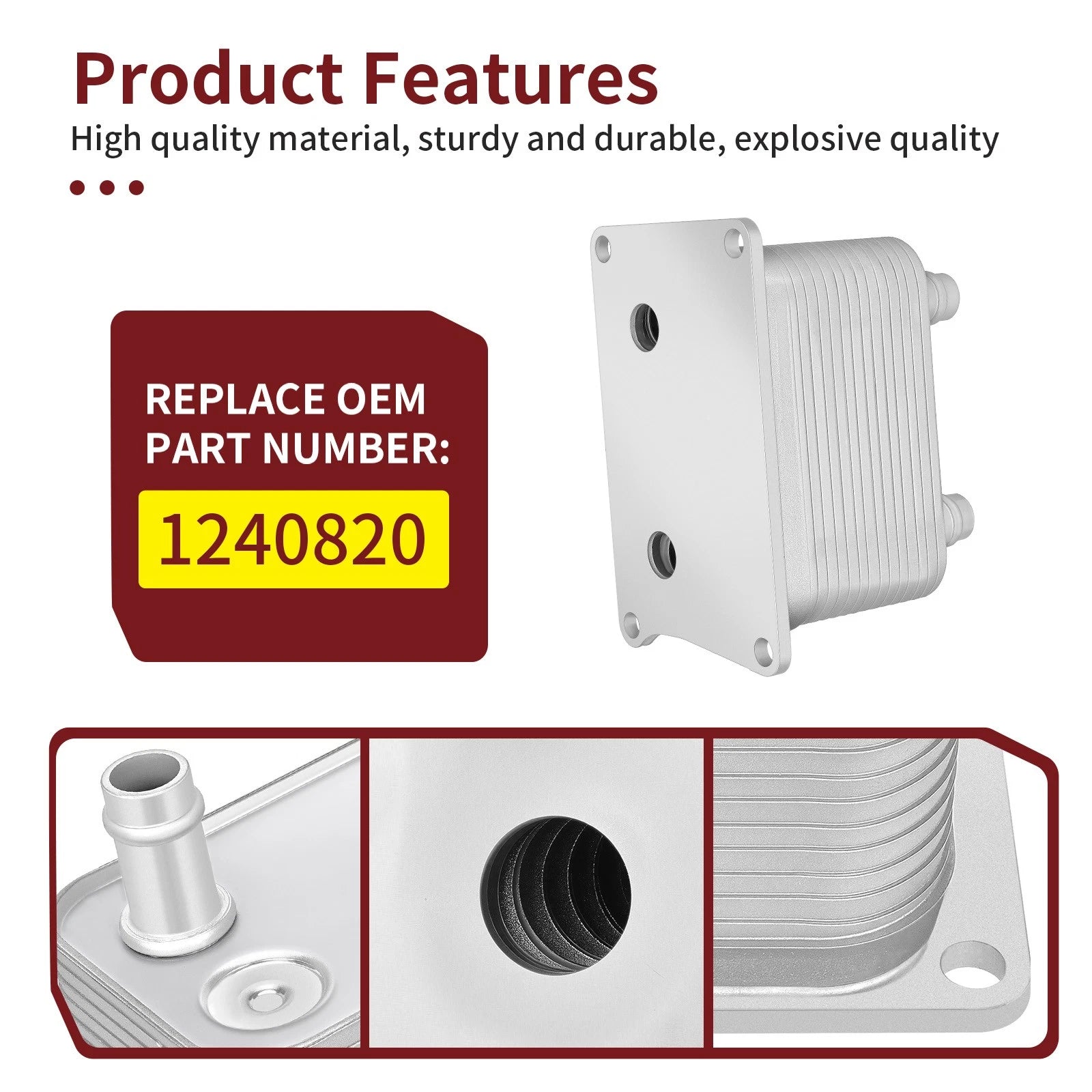 Oil to Water Cooler 1240820 for Polaris RZR S 1000 (2014–2020)