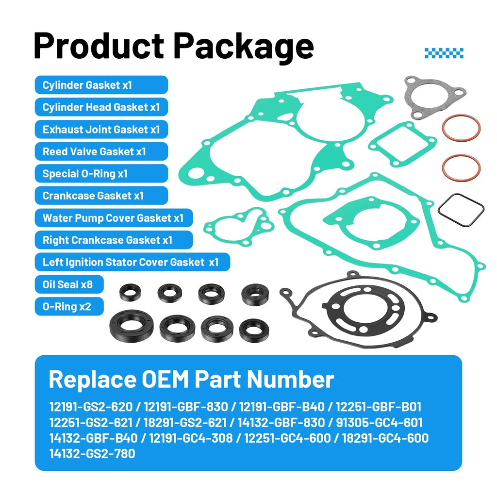 Engine Gasket Rebuild Kit for Honda CR80RB (1996–2002)