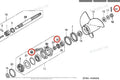 Lower Unit Gearcase Seal Kit 91252-ZV5-003 91351-ZV5-003 for Honda 35-50HP