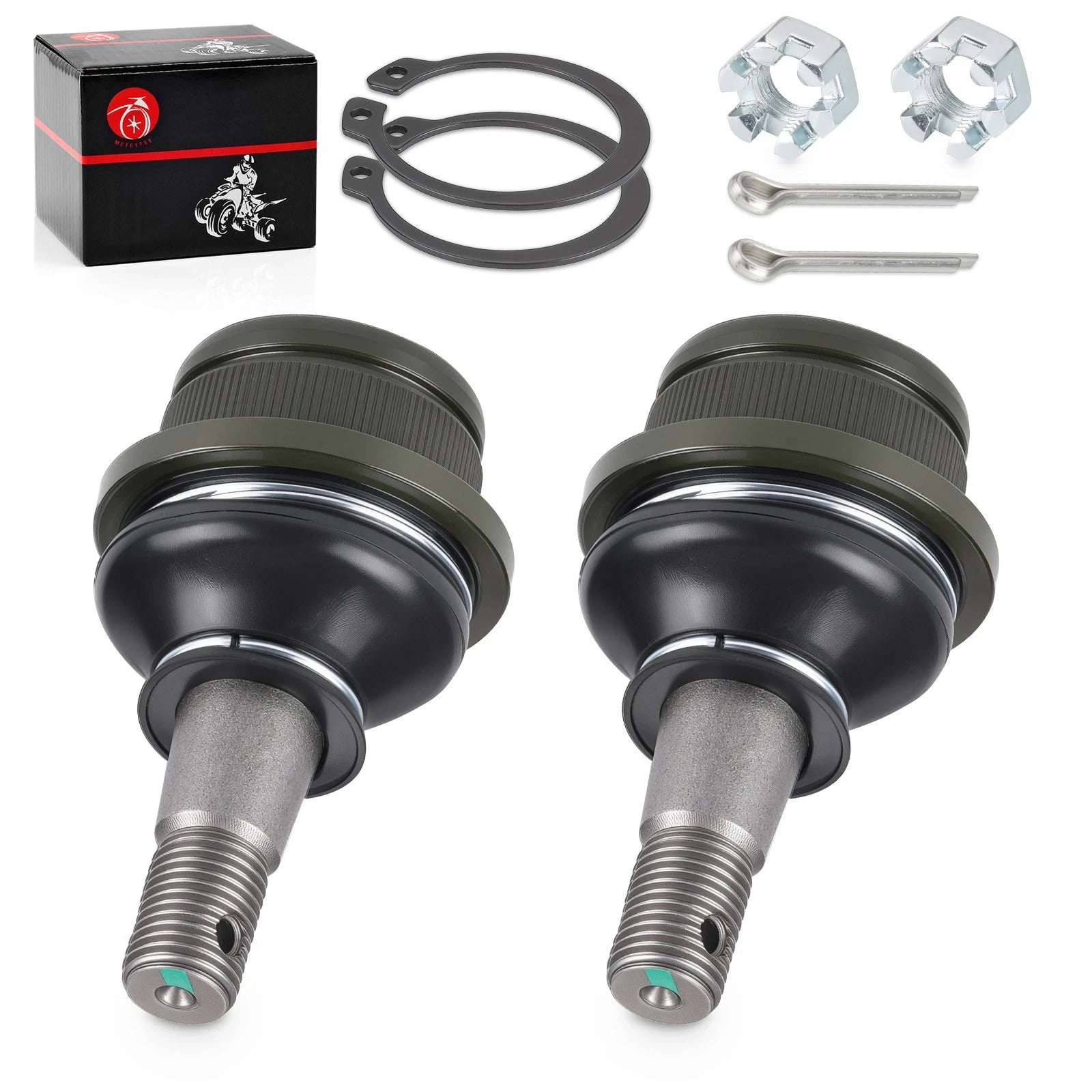 Set of 2 Front Lower A Arm Ball Joints for Kawasaki Mule 3020 (2001–2003)