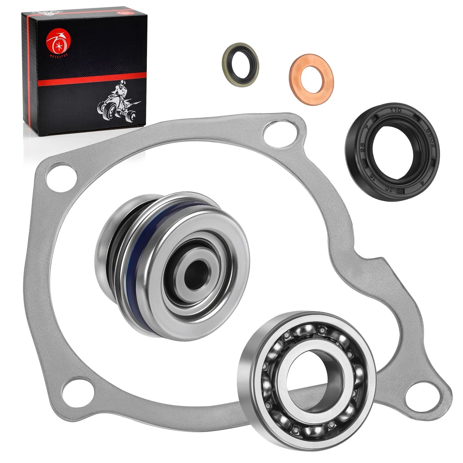 Water Pump Bearing Seal + Gasket Rebuild Kit for Polaris Sportsman 500 (1996–2013)
