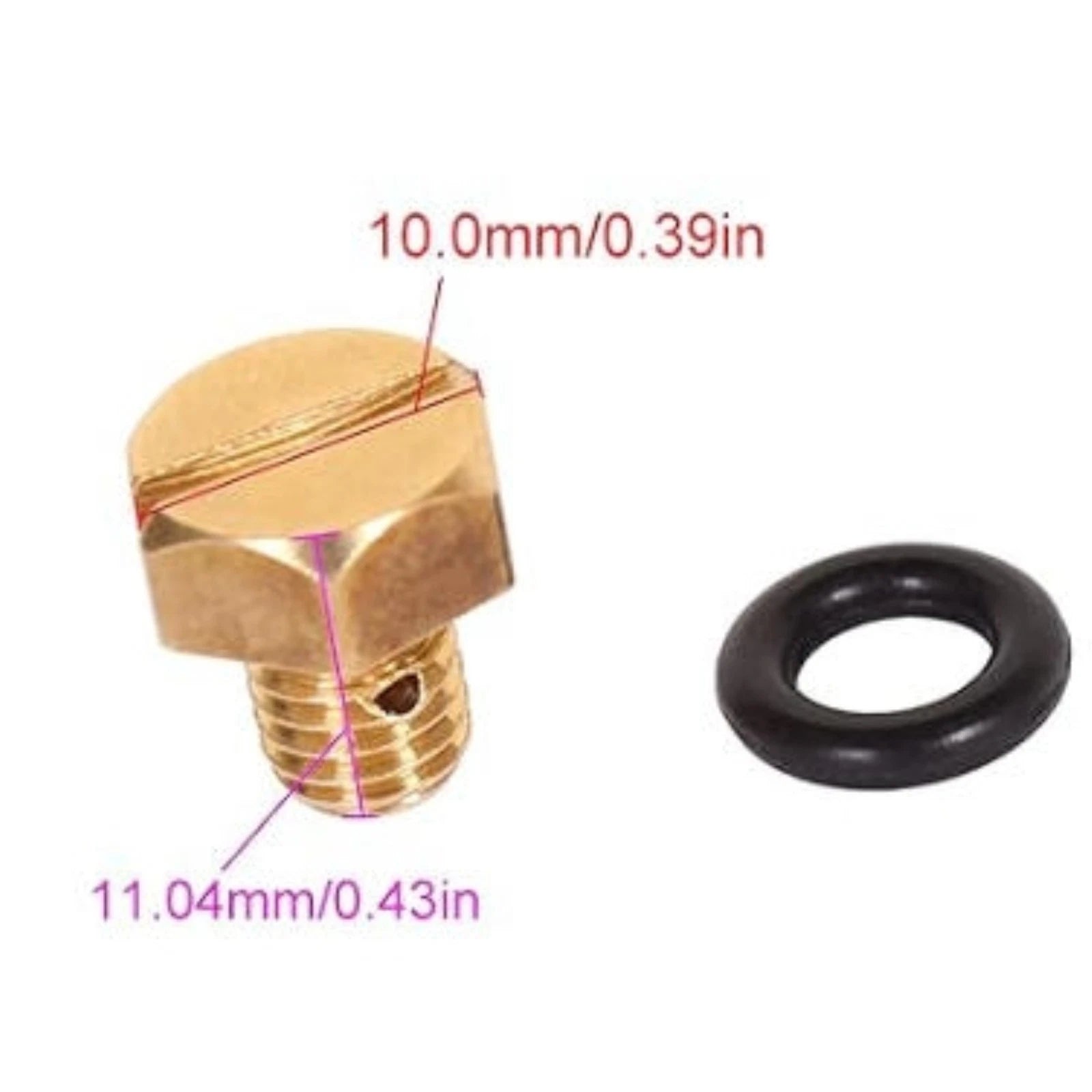 Float Bowl Drain Screw & O-ring Set for Yamaha Outboard Motor (6H3-14992-00, 93210-04230)