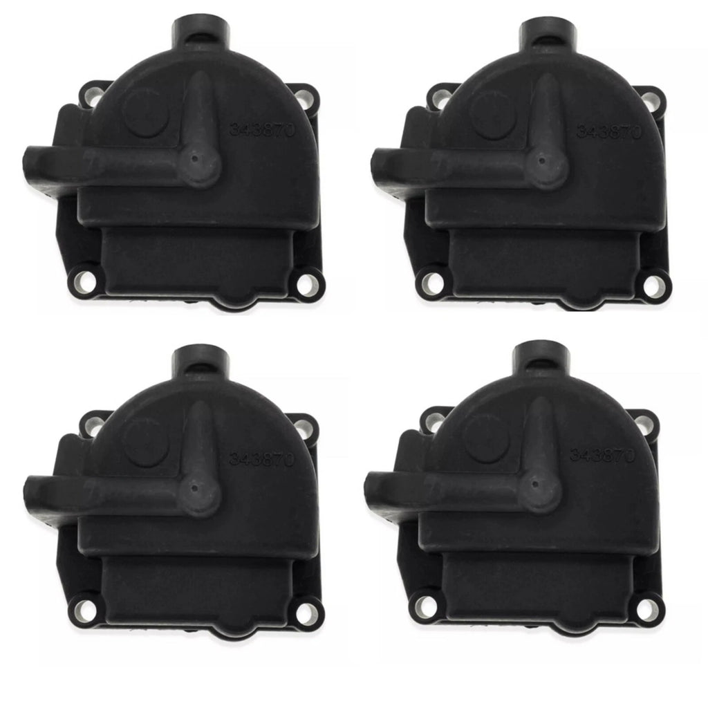 Set of 4 Carburetor Float Bowl Chambers for Johnson Evinrude 433000 766418 343870