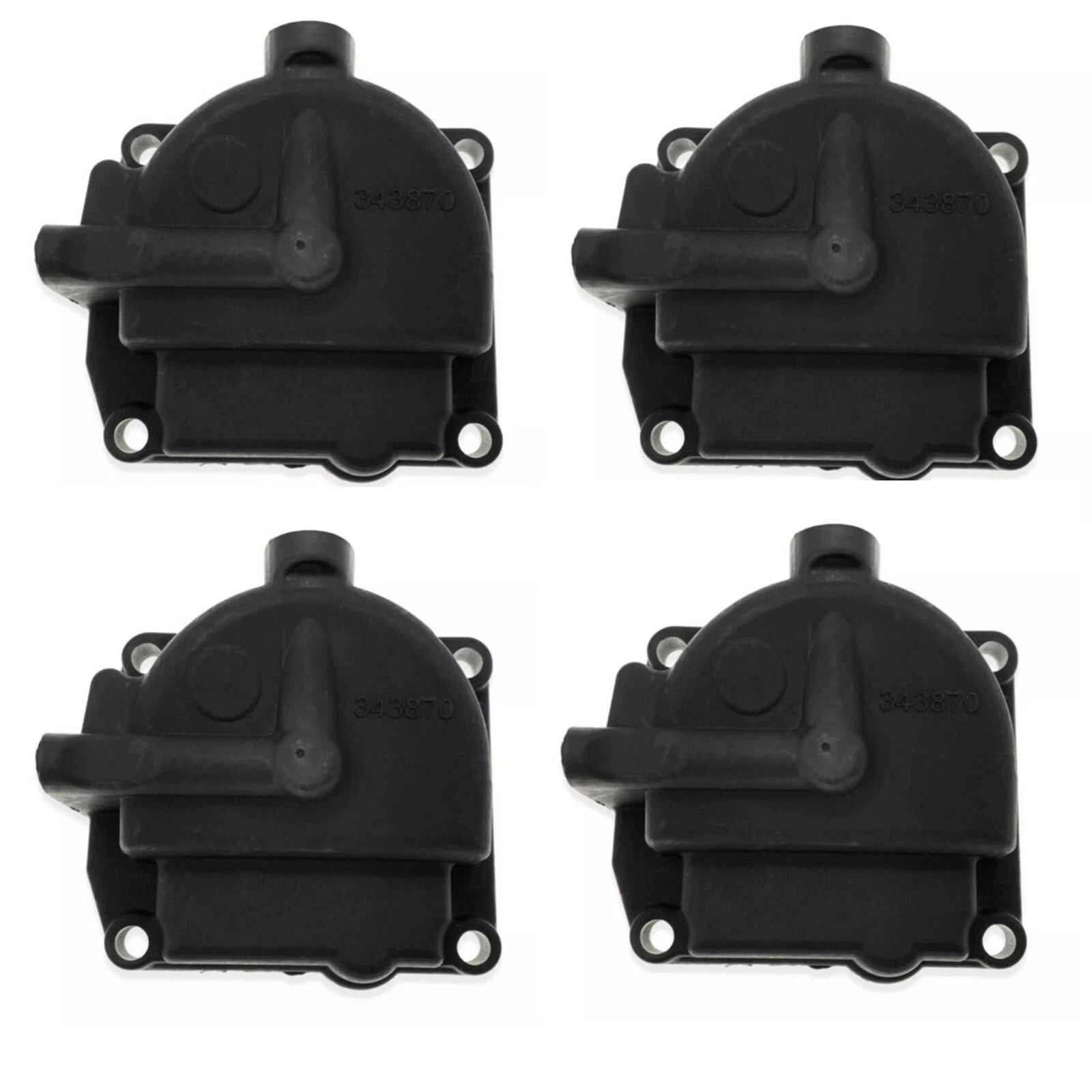 Set of 4 Carburetor Float Bowl Chambers for Johnson Evinrude 433000 766418 343870