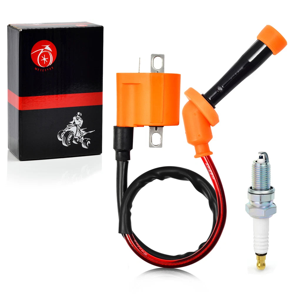 Ignition Coil & Spark Plug for Yamaha YFM350FX Wolverine 350 4x4 (1995–2001)