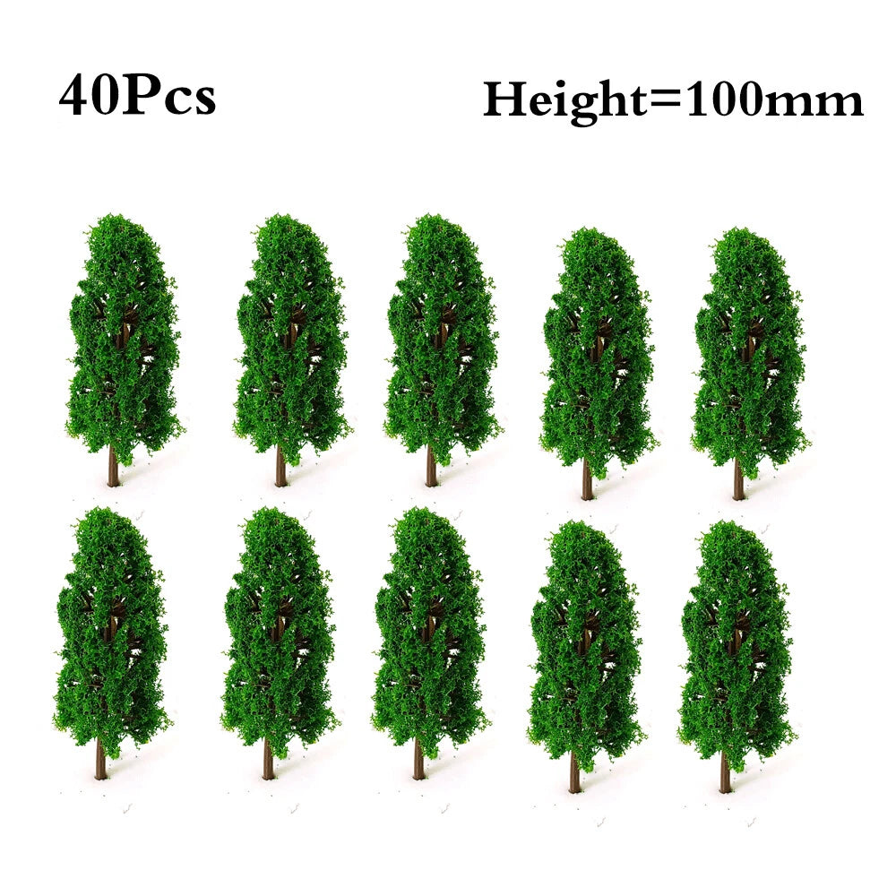 40Pcs 10cm Model Trees for Train Railroad Diorama HO OO Scale