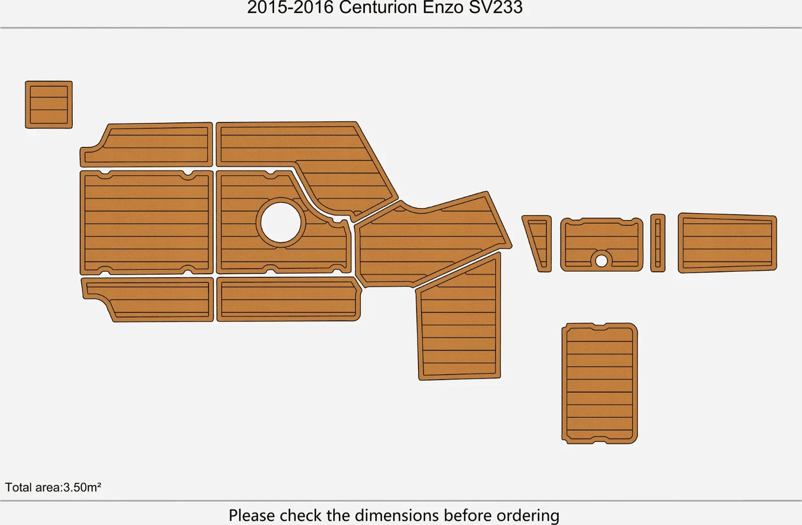 EVA Pad for Centurion Enzo SV233 (2016) Swim Platform Faux Flooring Mat