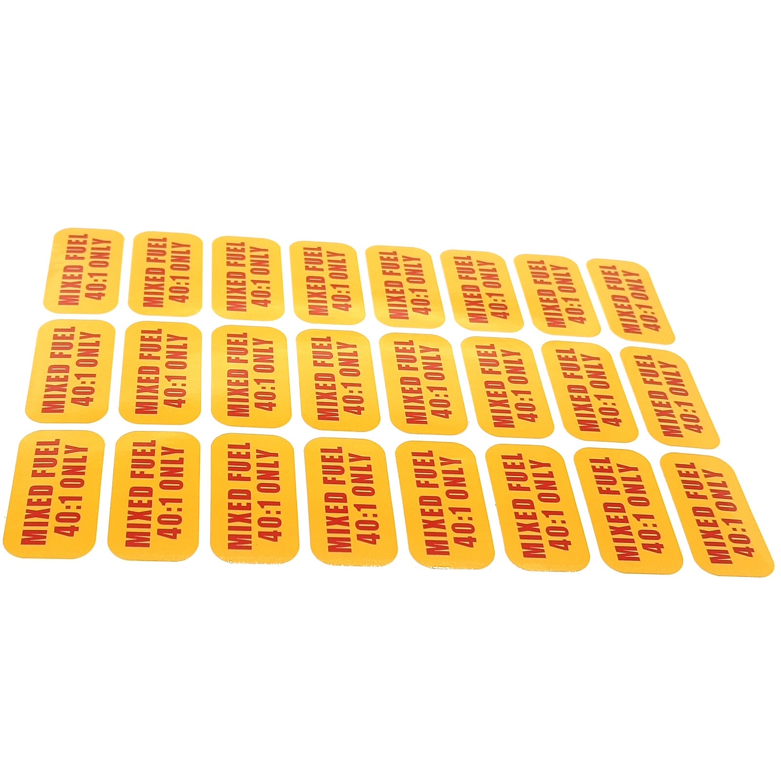 24pcs Fuel Mix Stickers for Automotive Use (1'' x 2'')