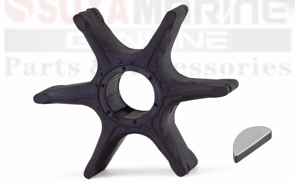 Water Pump Impeller with Key for Yamaha Outboard Motor (6E5-44352-01)
