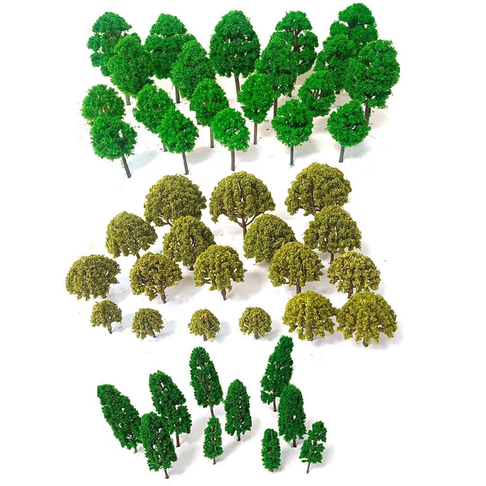 60pcs Trees for Multiple Models (Railroad, Train, Wargame, Diorama)