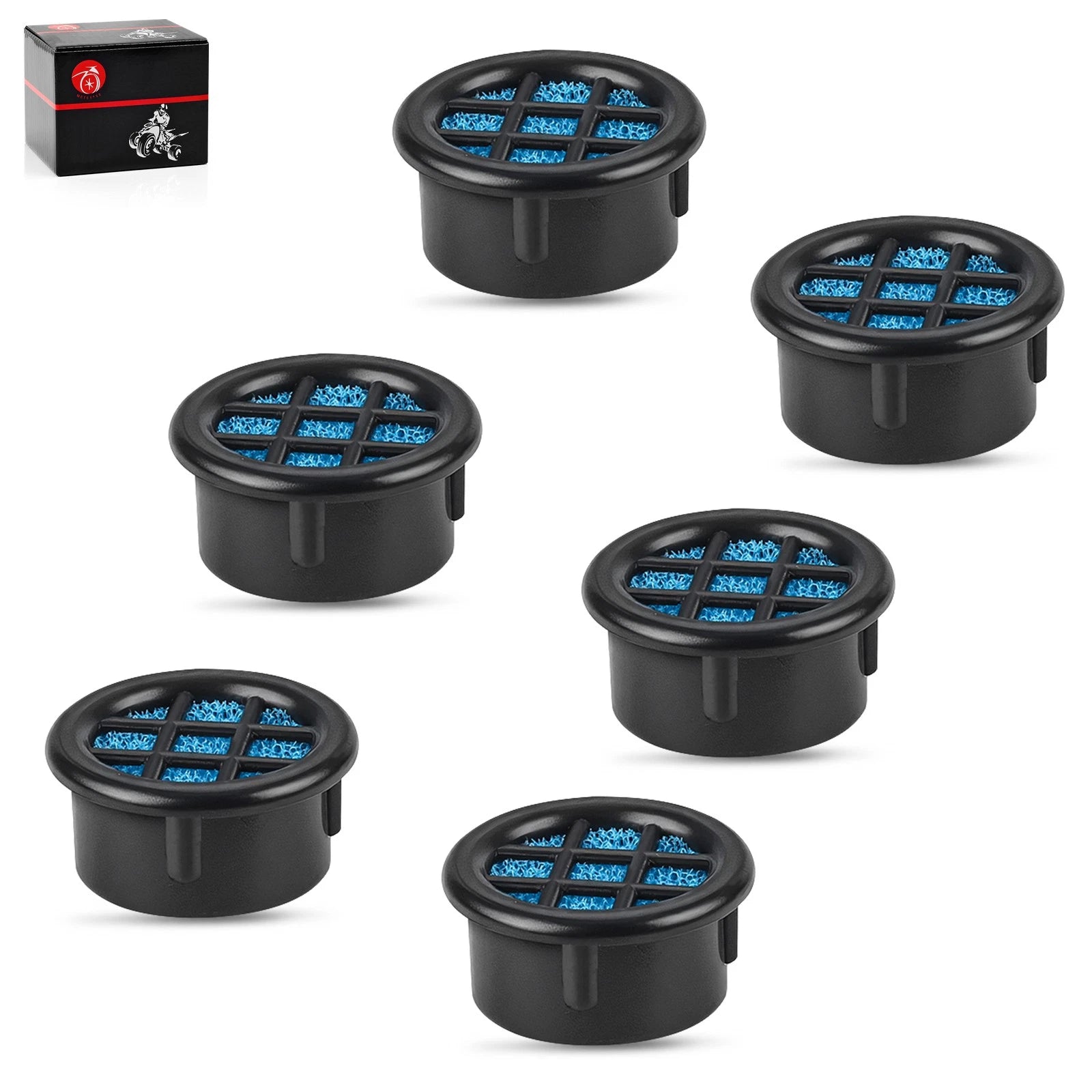 Set of 6 Air Box Filter Vents for ATV UTV Motorcycle (1")