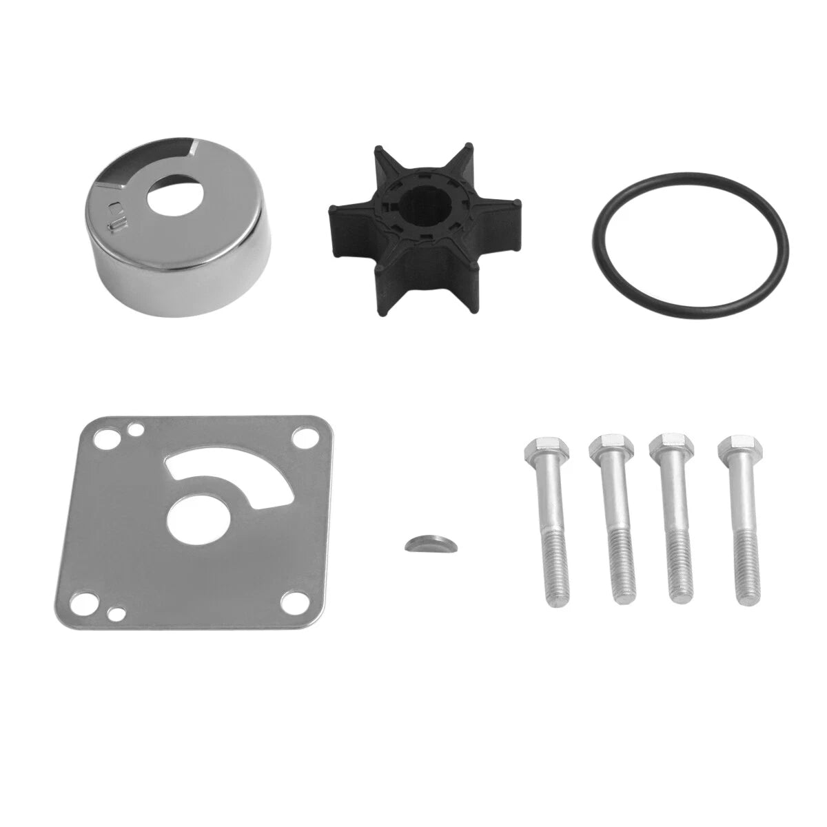 Water Pump Impeller Kit for Yamaha 20 25 Hp 2 Stroke Outboard (18-3431, 6L2-W0078-00)