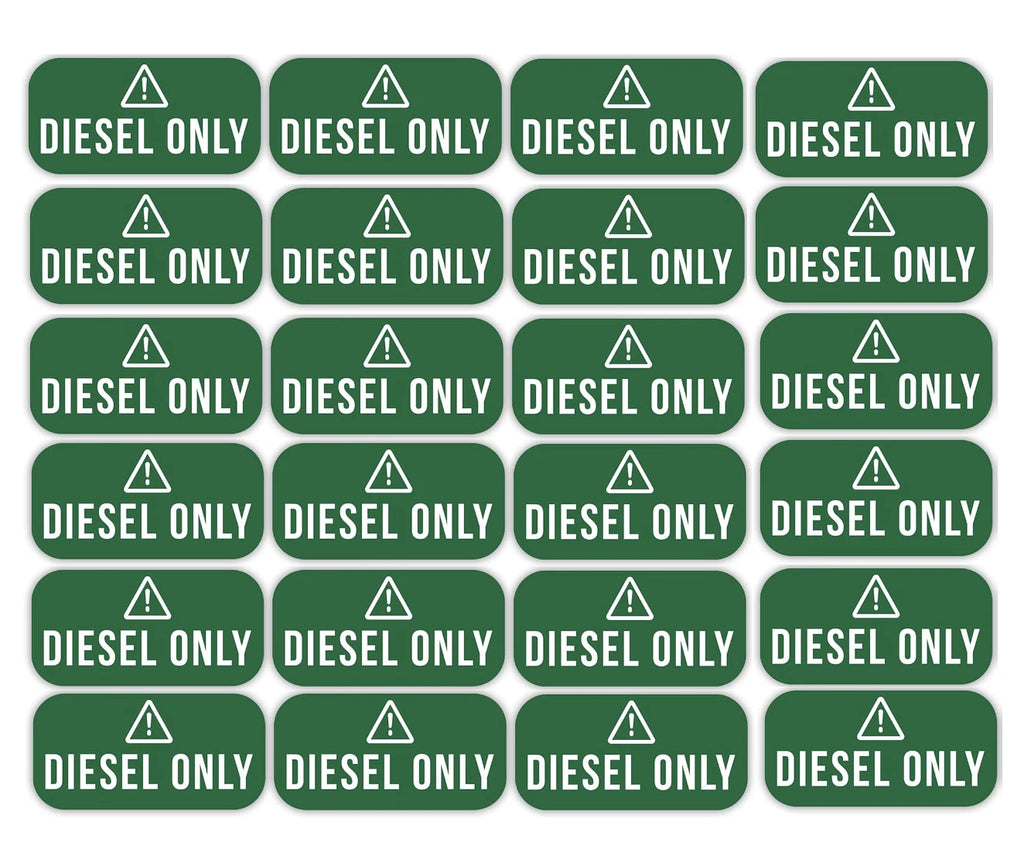 Diesel Only Vinyl Stickers for Trucks (1" X 2")