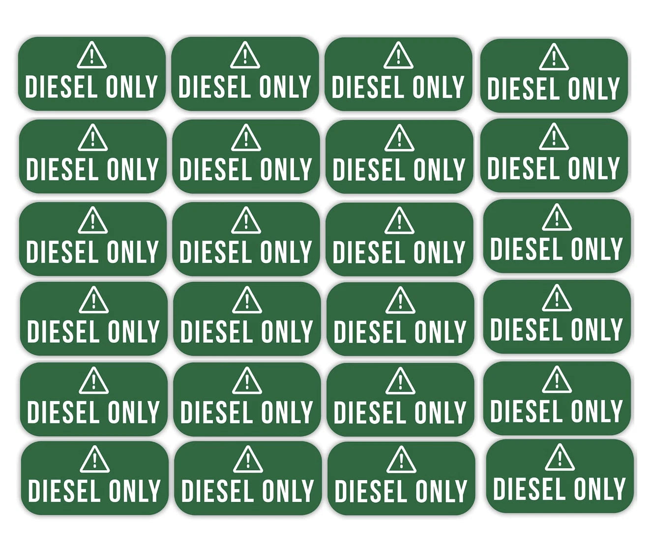 Diesel Only Vinyl Stickers for Trucks (1" X 2")