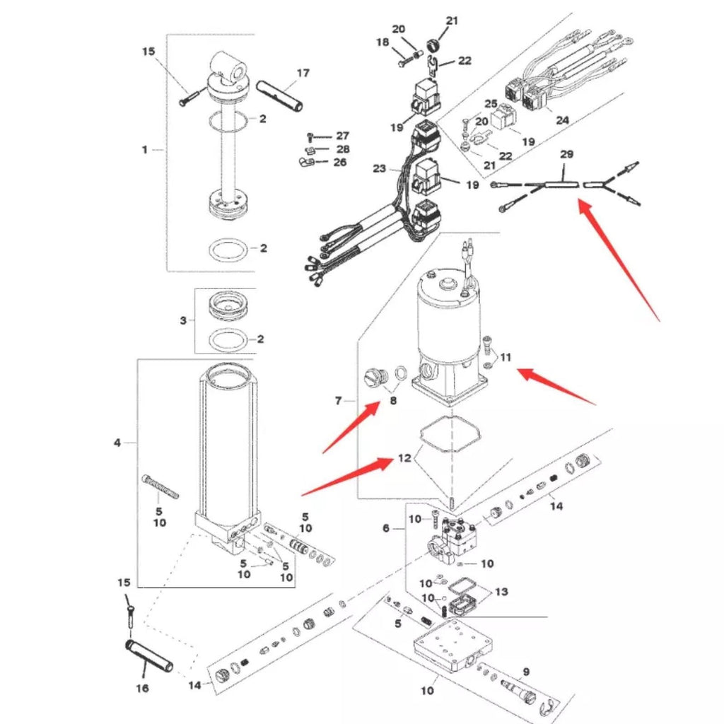 Screw Kit Plug Assy-Reservo for Mercury Outboard (22-813435, 8134351, 809876A1)