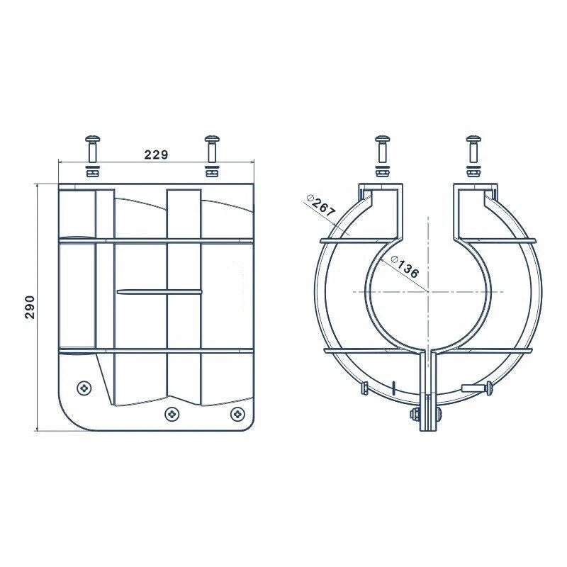 9" Propeller Safety Guard for 9.9HP 15HP 18HP 20HP Outboard Engine (Rib Boat)