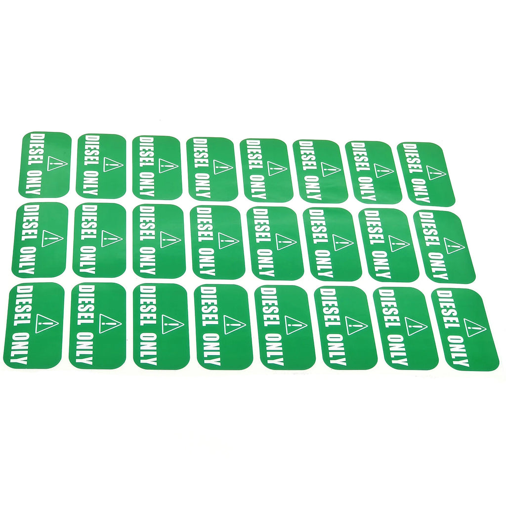 24x Diesel Only Sticker Decal for Fuel Door (1" x 2")