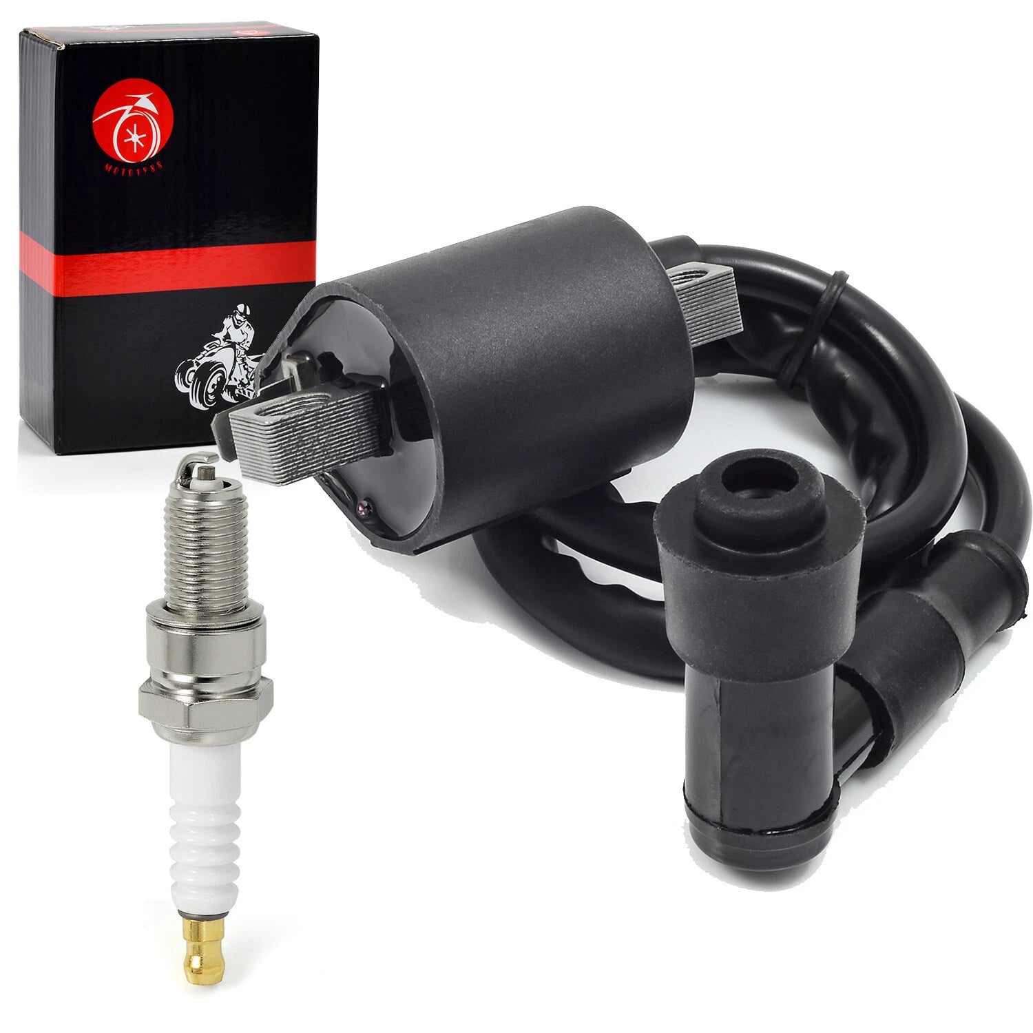 Ignition Coil & Spark Plug for Yamaha Grizzly 80 (2000–2001)