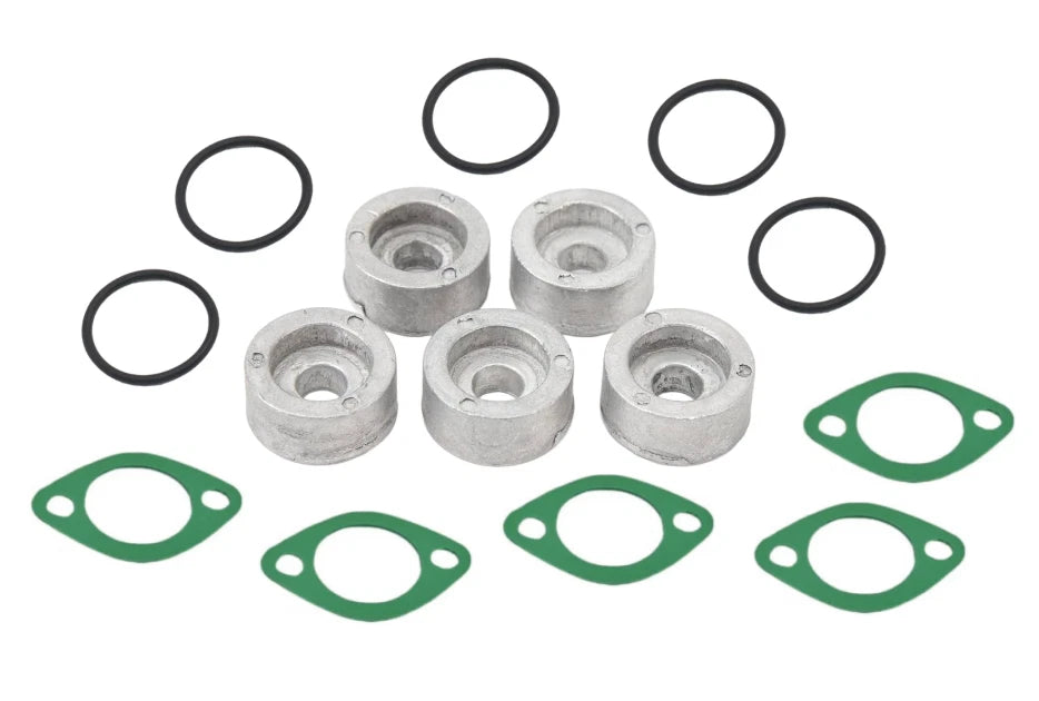 Set of 5 Suzuki Marine Anodes with O-Ring 55321-87J00, Gasket 09280-22019, 11265-87E10