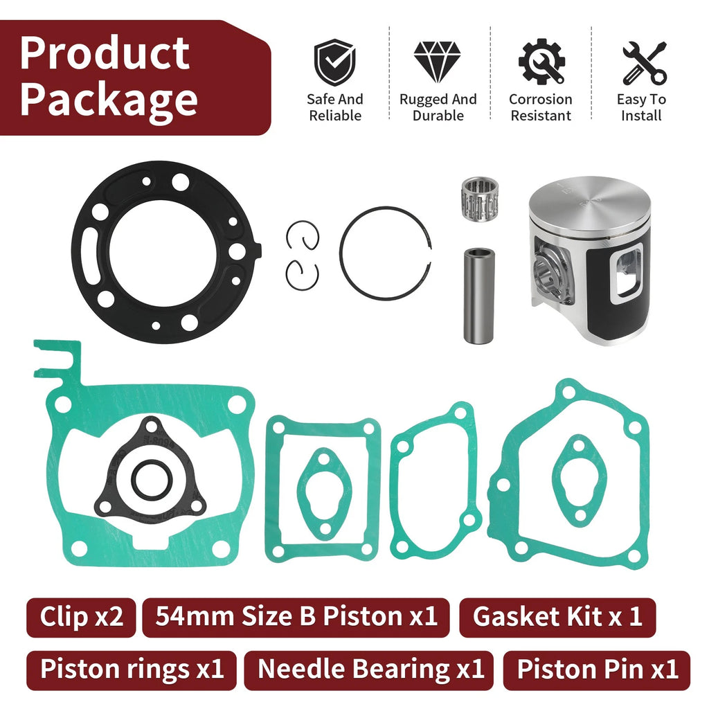 Top End Rebuild Kit 54mm Piston for Honda CR125R (1992–1999) 13110-KZ4-505