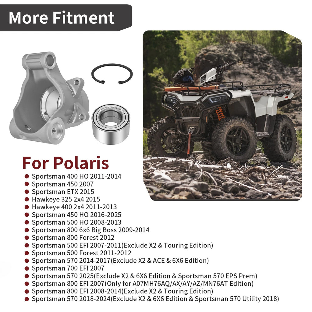 Rear Wheel Bearing Carrier for Polaris Sportsman 400 450 500 570 700 800 (2000–2023) 5135563