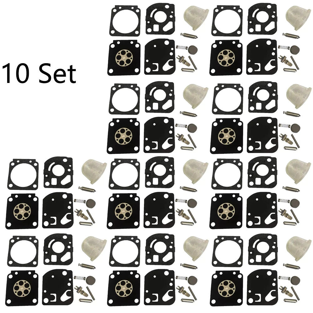 Set of 10 Carburetor Gasket Kit for Zama RB-115 C1U-W18 C1U-W18A C1U-W24