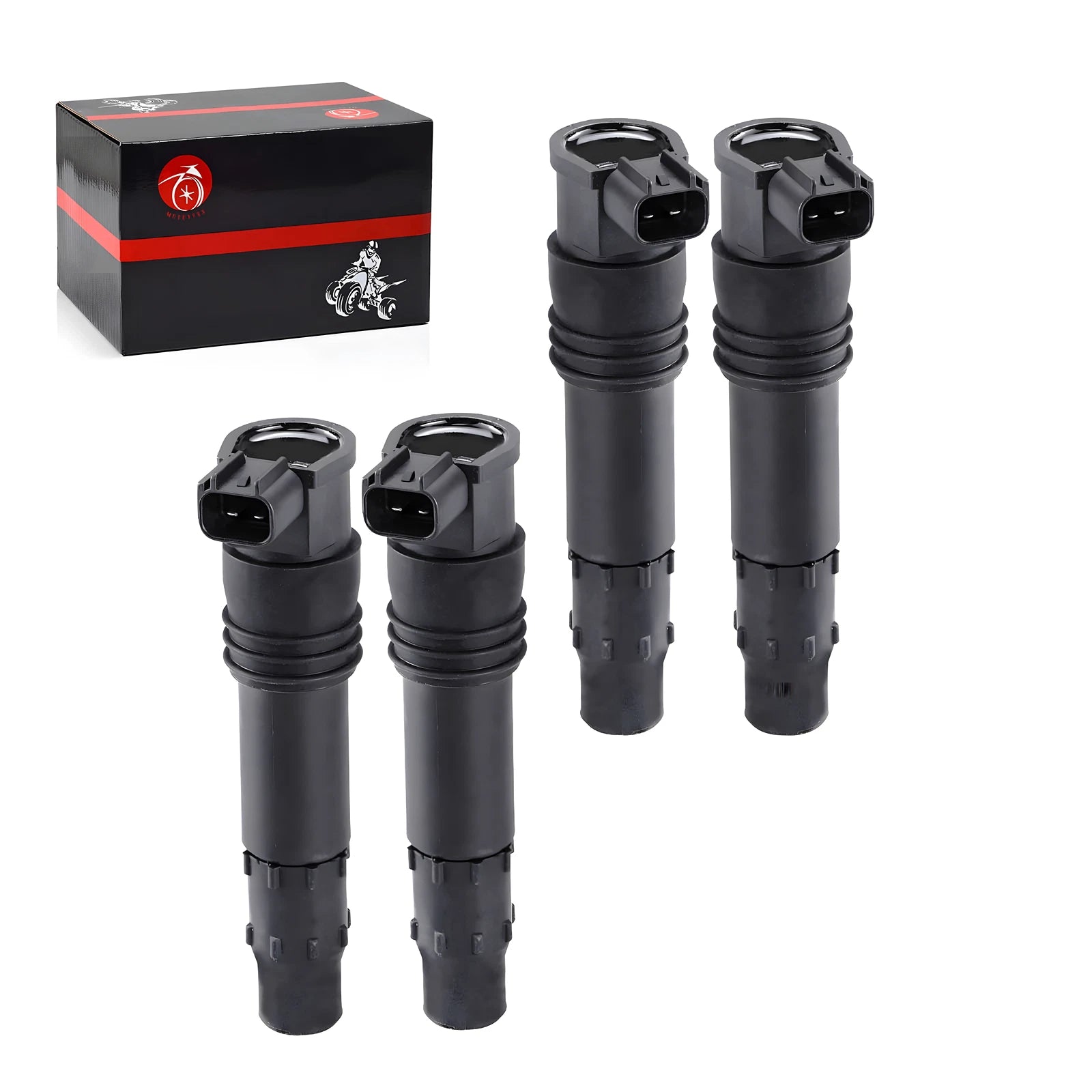 Set of 4 Ignition Coils for Suzuki GSX-R600 GSX-R750 GSX-R1000 GSX650F GSX1300BK AN650
