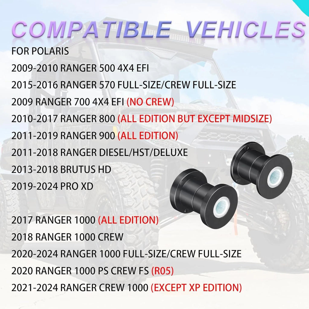 Shock Absorber Bushings for Polaris Ranger 500 570 700 800 900 1000 (2006–2023)