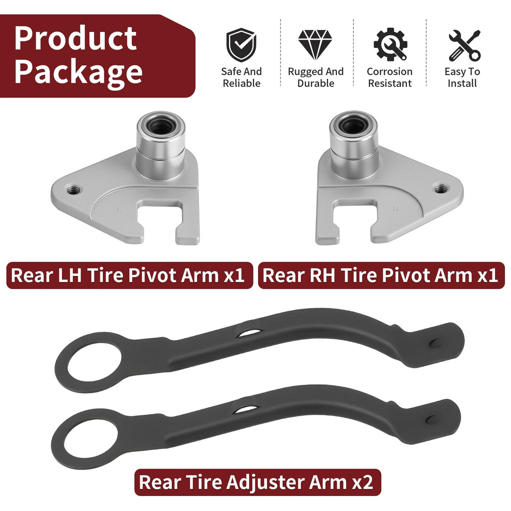 Rear Tire Pivot Set w/ Adjuster Arm for Honda HRZ216 HRT216 HRS216 HRR216