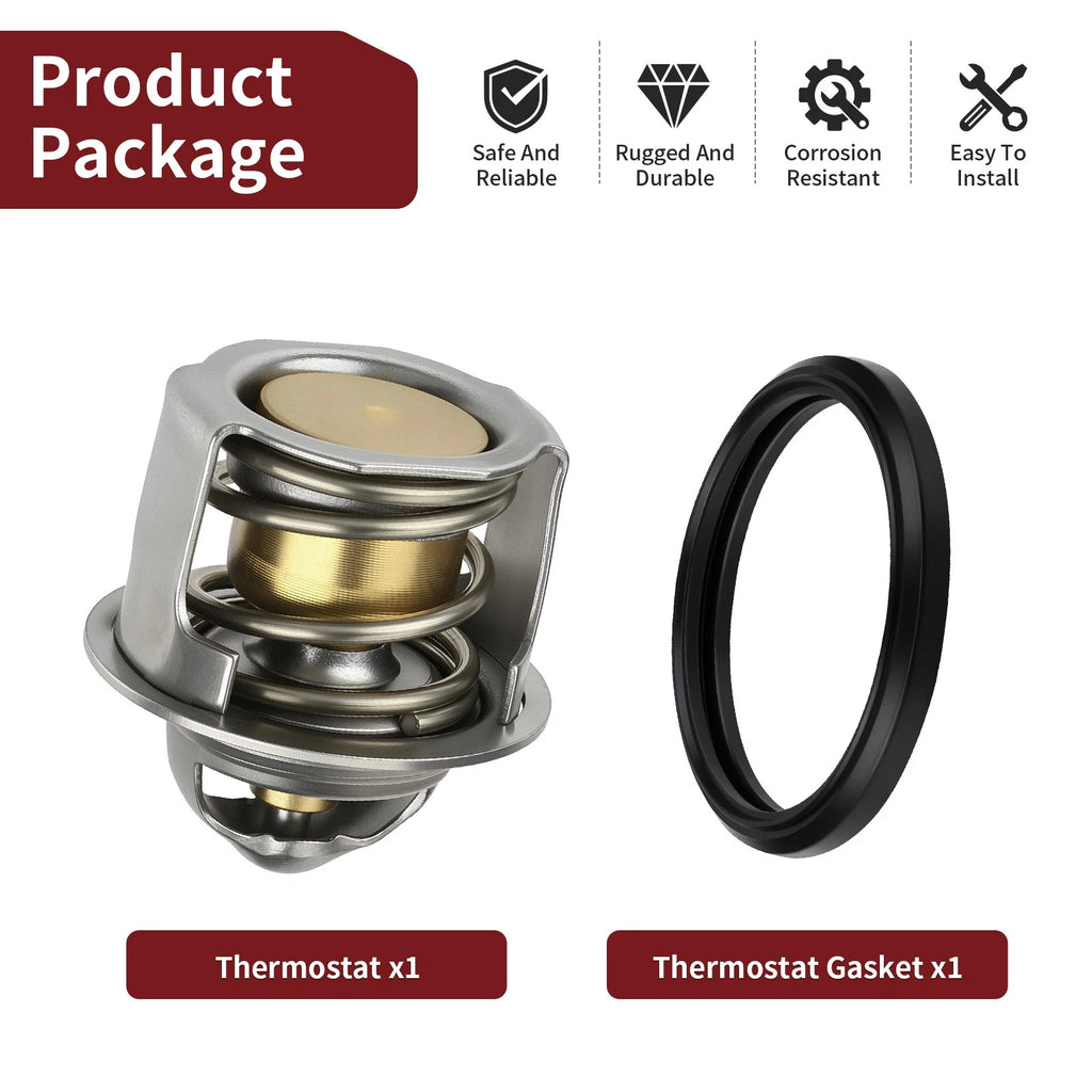 Thermostat 49054-1053 w/ Gasket for Kawasaki KLR650 (1987–2018, 2022–2024)