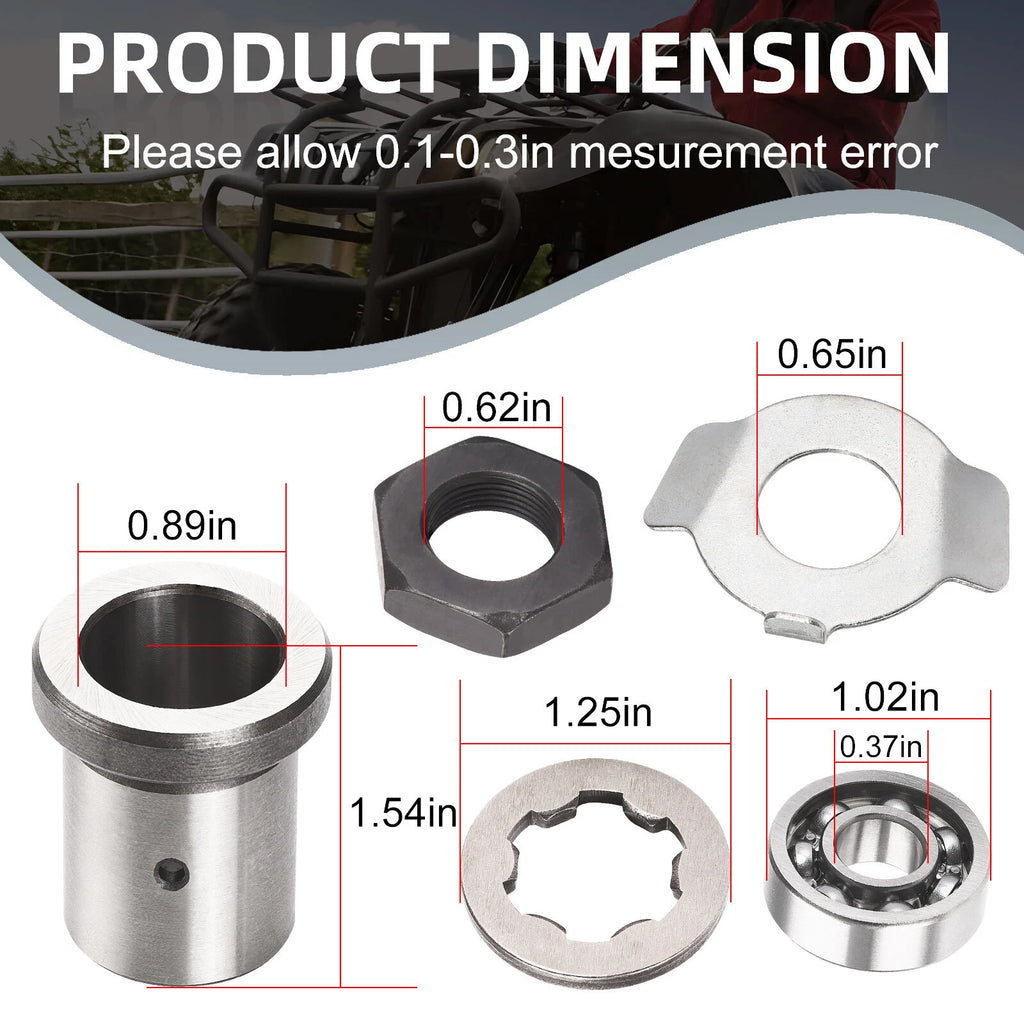 Lock Washer & Nut Clutch Bearing Push Plate for Yamaha Warrior 350 (1987–2004)