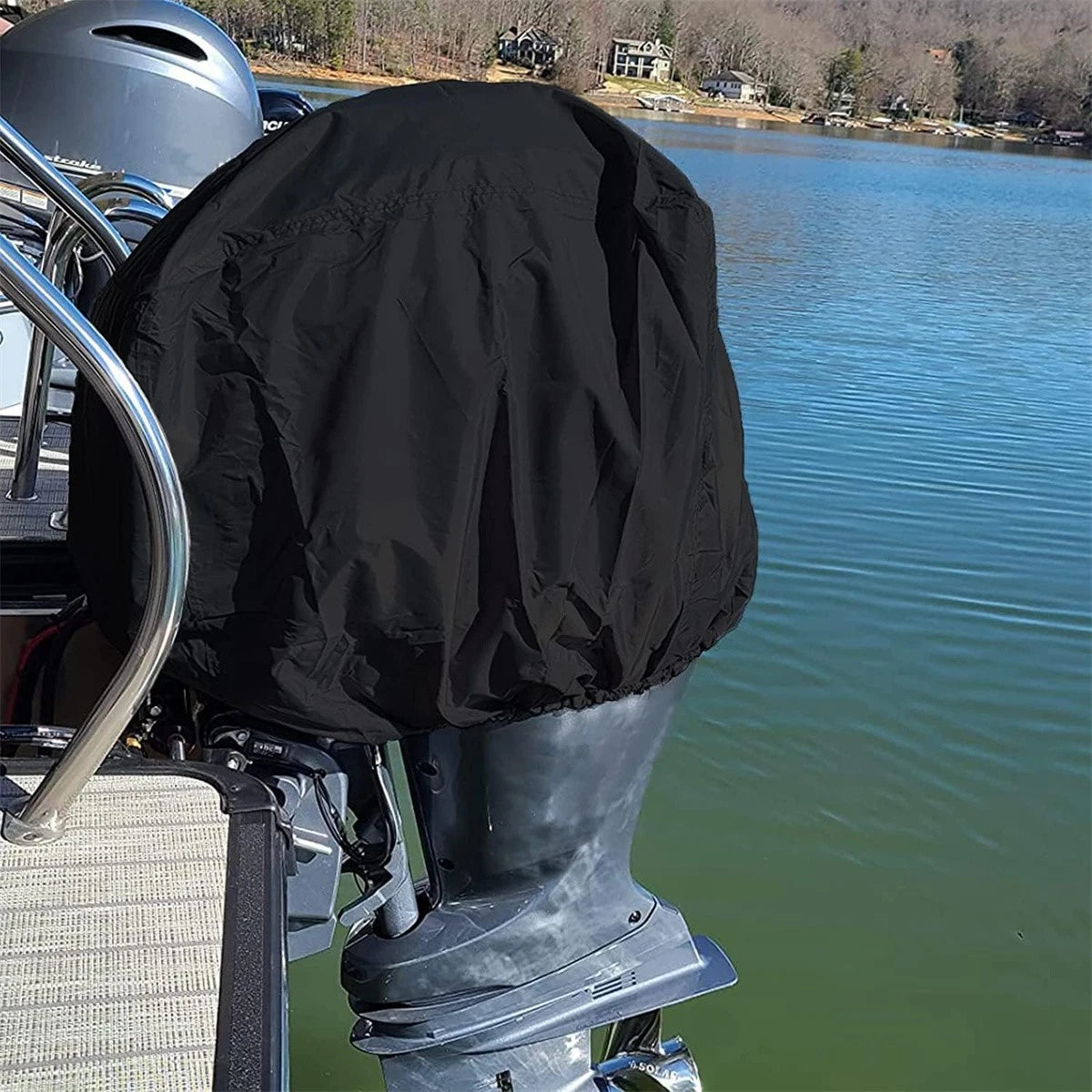 Outboard Motor Engine Cover for Yamaha 60-100 HP (Heavy Duty, Black)