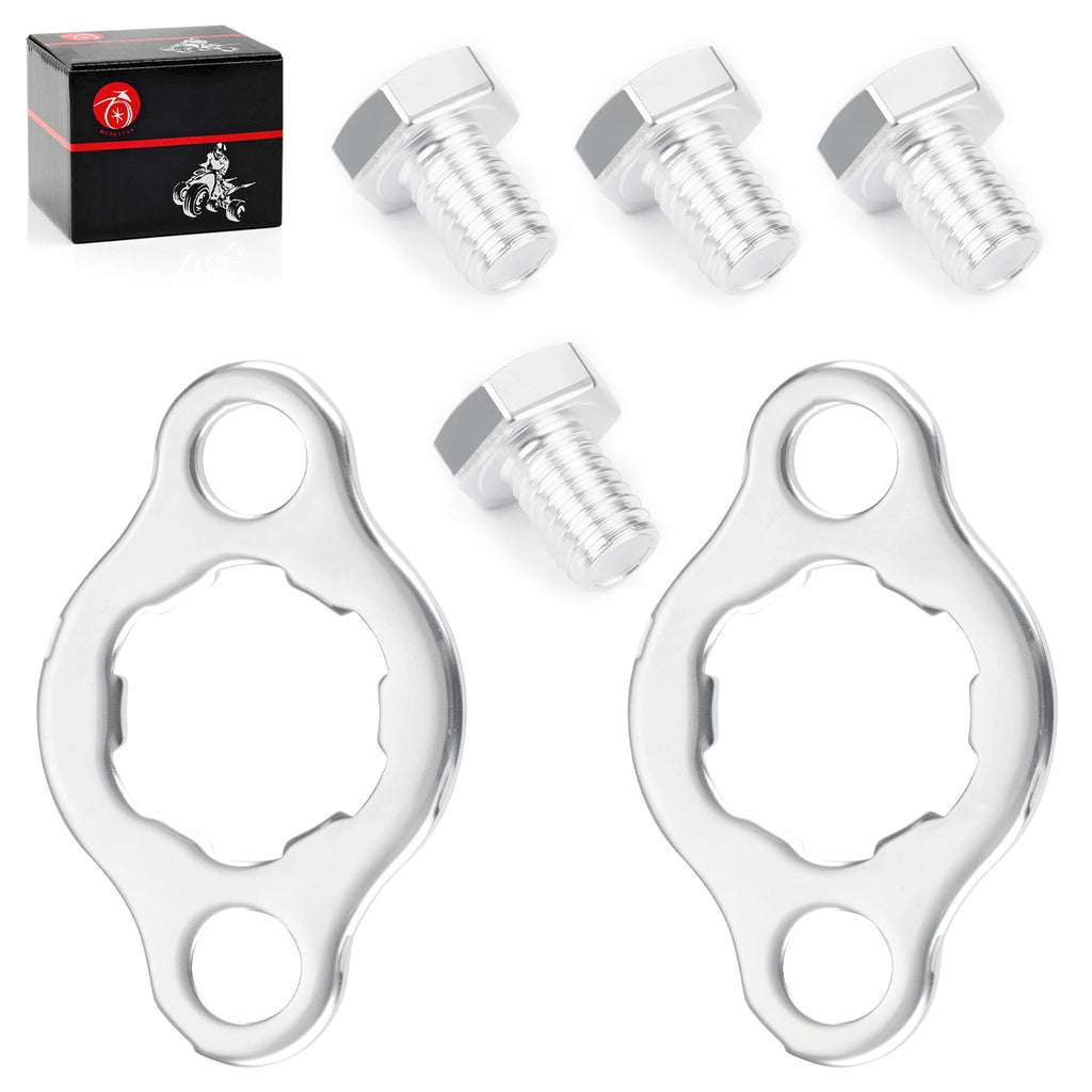 2 Engine Front Sprocket Retainer Plates w/ Bolts for Honda CRF80F (2004–2013)
