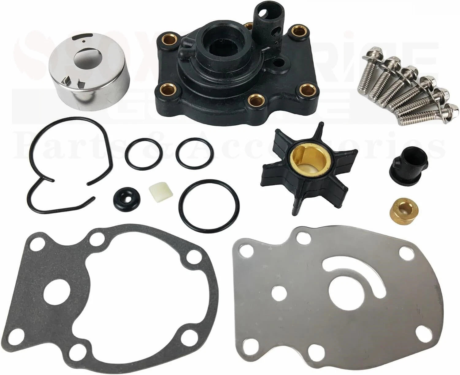 2X Water Pump Rebuild Kits for Johnson Evinrude 20-35 HP (437909, 5008972)