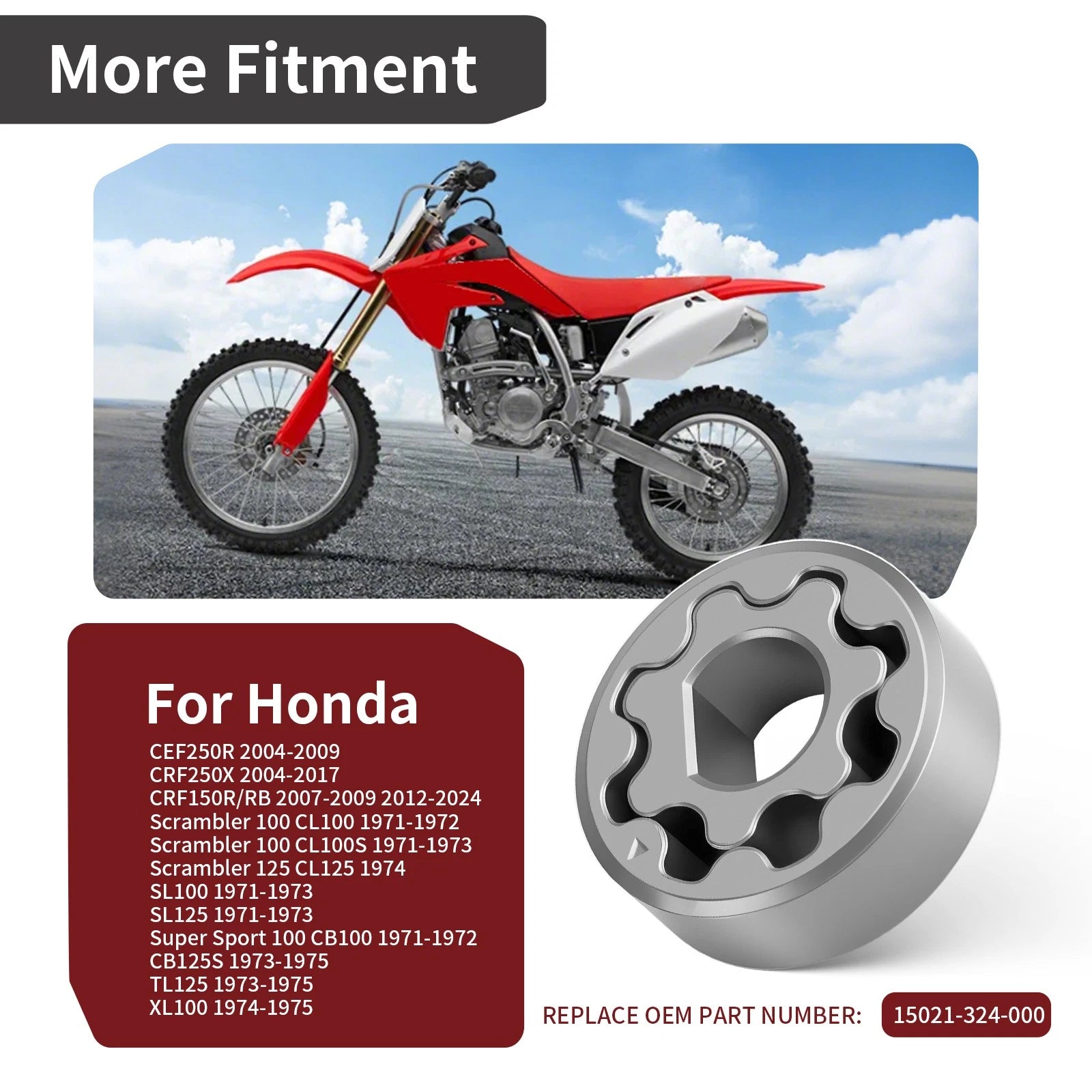 Oil Pump Rotor Set for Honda CRF250R CRF250X CRF150R CRF150RB (2004–2023) 15021-324-000