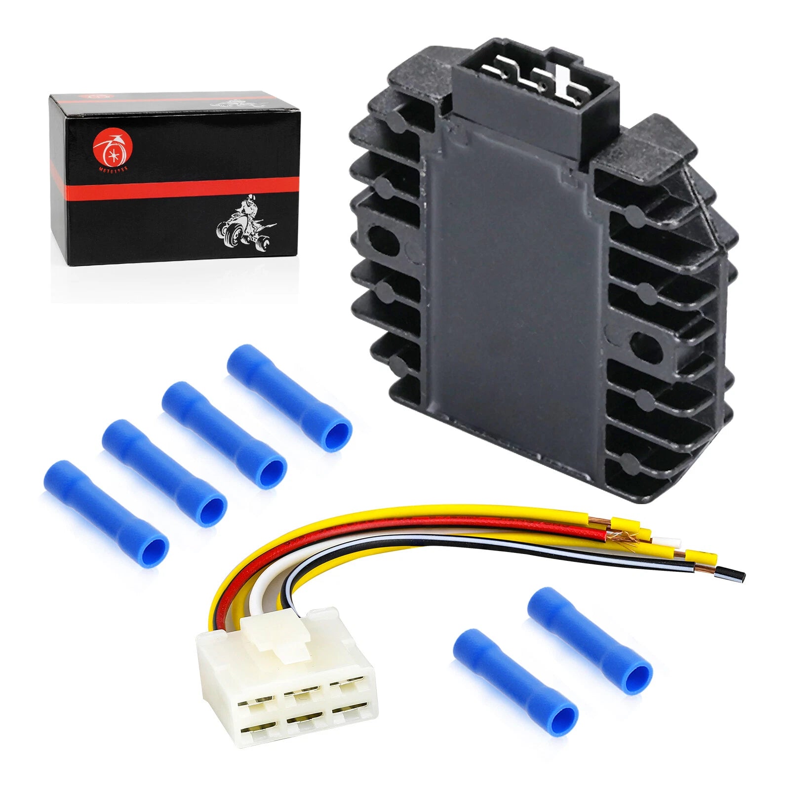 6 Pin Regulator Rectifier & Plug for Kawasaki KLF300-C Bayou 300 (1989–1998)
