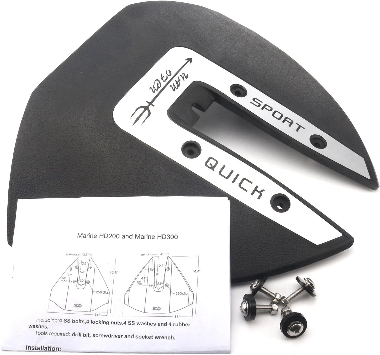 Whale Tail Hydrofoil Stabilizer for Outboard 40-300 HP (Universal)