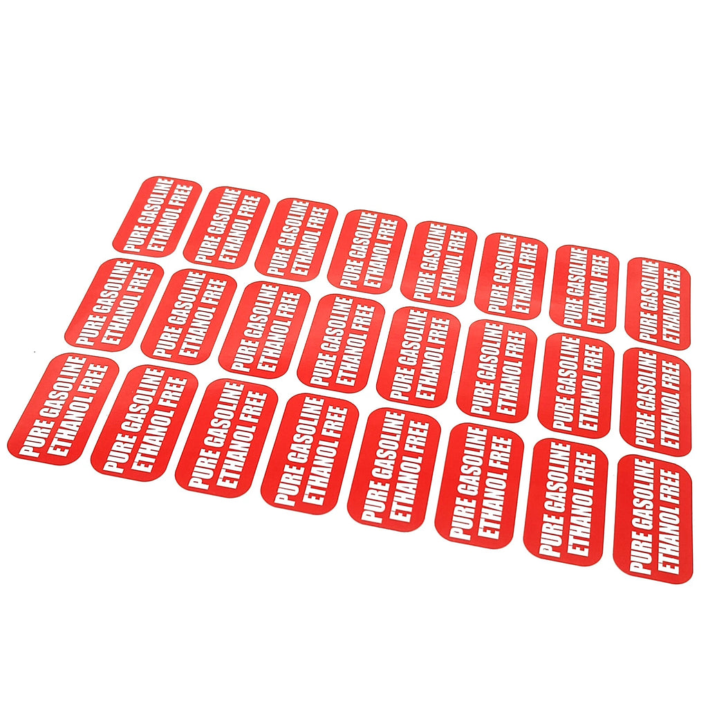 Set of 24 Durable Fuel Labels for Ethanol Free (1x2 inch)